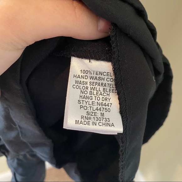 Umgee Black Button Pocket Romper - Picture 5 of 7